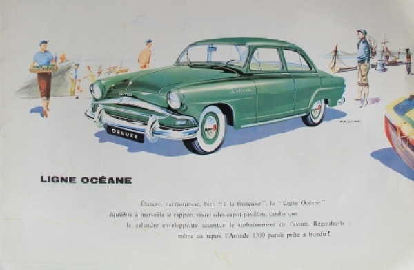 Simca Aronde Modelprogram 1956 Carbrochure (7291)