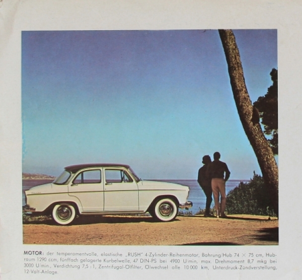 Simca Aronde Montlhery Speciale Modelprogram 1958 Carbrochure (8090)