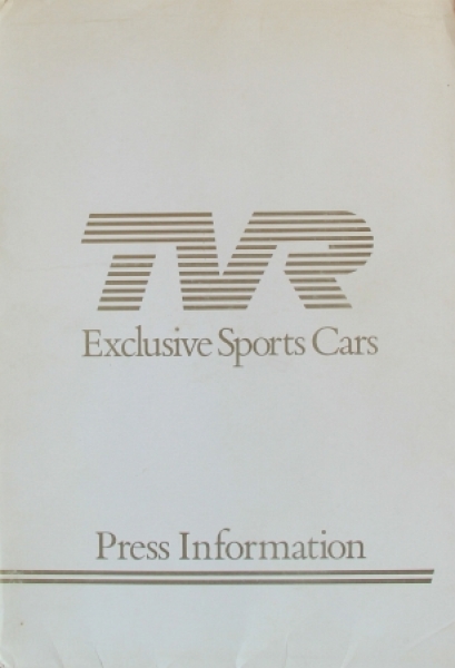 TVR 350i Modelprogram 1985 Car-Presskit (7346)