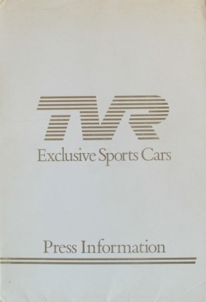 TVR 350i Modellprogramm 1985 Automobil-Pressemappe (7346)