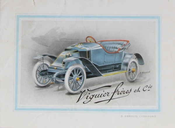 Viguier Freres Modellprogramm 1908 Automobilprospekt (7359)