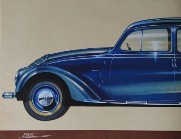 Fiat 1500 Modelprogram 1938 Carbrochure (7839)