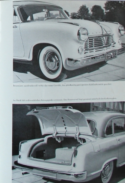 Borgward Hansa 2400 Pullmann Modellprogramm 1956 Automobilprospekt (7147)