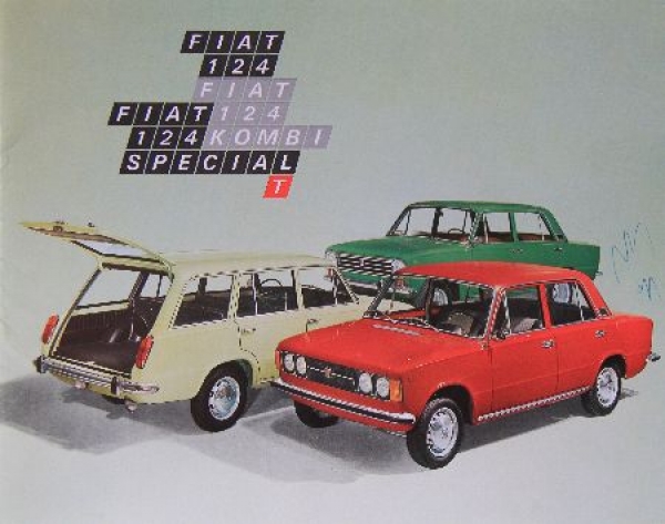 Fiat 124 Modelprogram 1971 Carbrochure (7846)