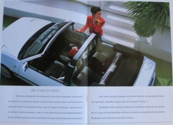 Opel Kadett Convertible Modelprogram 1989 Carbrochure (2026)