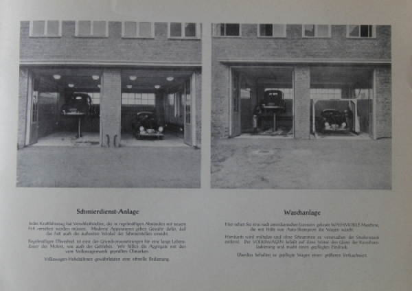 Volkswagen Modellprogramm 1951 "Ein Hamburger VW Grossbetrieb" Automobilprospekt (3367)