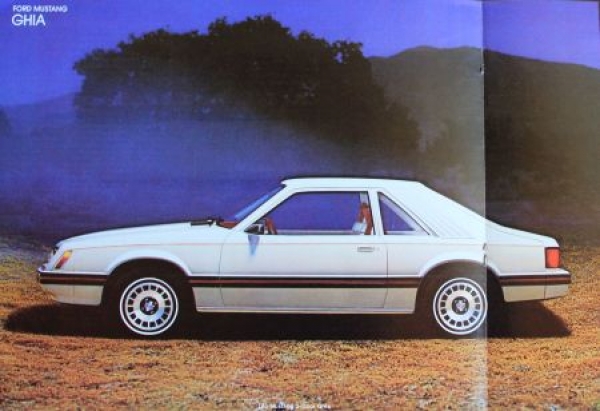 Ford Mustang Modelprogram 1980 "A sportscar for the 80's" Carbrochure (2046)