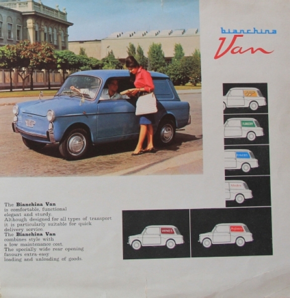 Autobianchi Bianchina Van Modelprogram 1962 Carbrochure (7891)