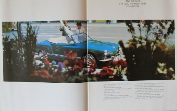 Volkswagen Karmann-Ghia Modellprogramm 1966 Automobilprospekt (7546)