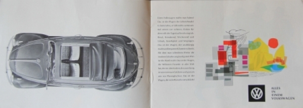 Volkswagen Beetle Modelprogram 1964 "Alles in einem Volkswagen" Carbrochure (7548)