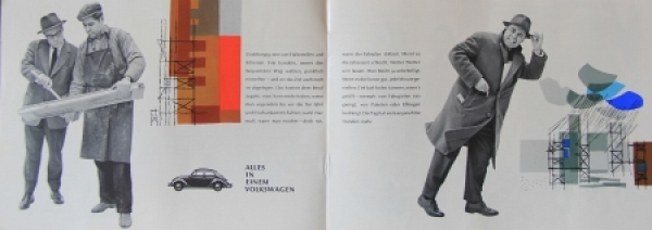 Volkswagen Beetle Modelprogram 1964 "Alles in einem Volkswagen" Carbrochure (7548)