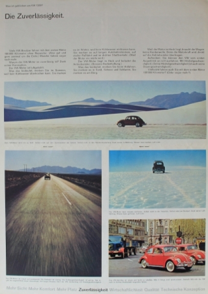 Volkswagen Beetle Modelprogram 1964 "Was ist neu am VW 1200?" Carbrochure (0862)