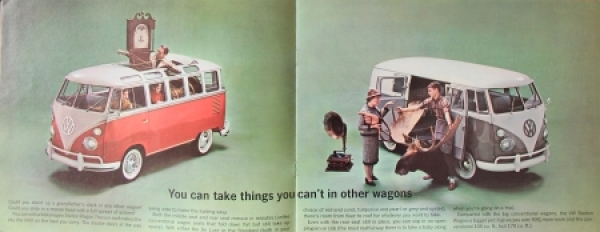 Volkswagen T1 Transporter Modelprogram 1964 "You can with a Volkswagen"  Carbrochure (7510)