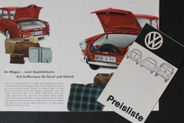 Volkswagen 1500 Modelprogram 1964 Carbrochure (7578)