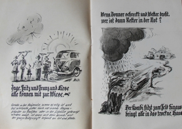 Volkswagen T1 Transporter Modelprogram 1958 "Der Transporter und die Landwirtschaft" Carbrochure (7507)