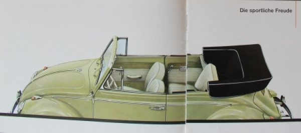 Volkswagen Käfer Modellprogramm 1962 Automobilprospekt (0858)