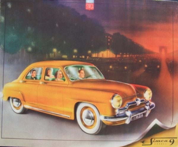 Simca Aronde Modelprogram 1953 Carbrochure (7981)