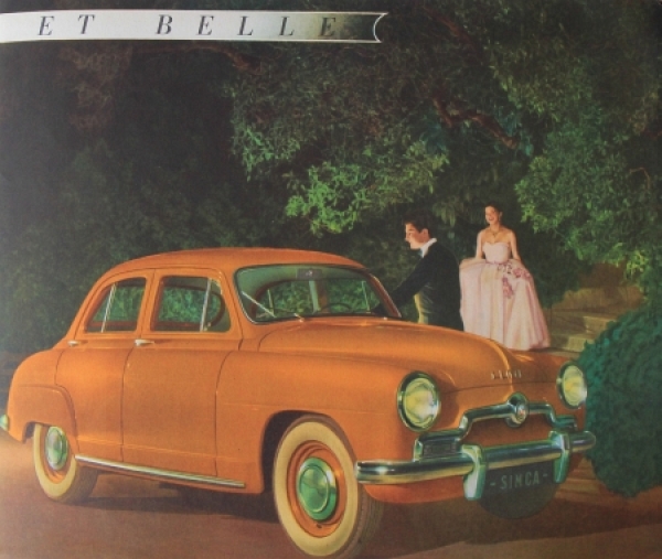 Simca Aronde Modelprogram 1953 Carbrochure (7981)