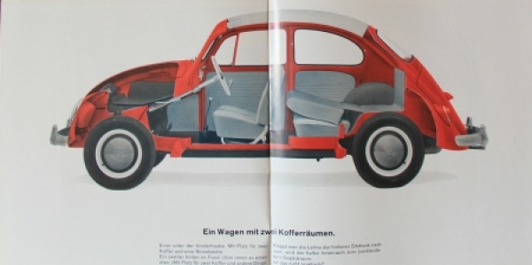 Volkswagen Beetle Modelprogram 1965 "Was kostet der VW 1200 A?" Carbrochure (0848)
