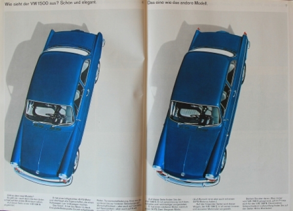 Volkswagen 1500 Modelprogram 1964 Carbrochure (7579)