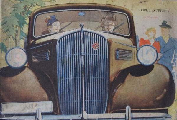 Opel Super 6 Modelprogram 1936 Carbrochure (8001)