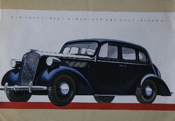Opel Super 6 Modelprogram 1936 Carbrochure (8001)