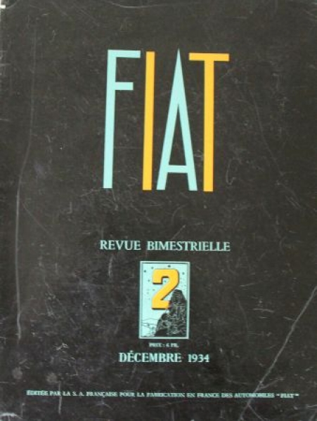 "Fiat Revue Bimestrielle" FIAT-Factorymagazine 1934 (8025)