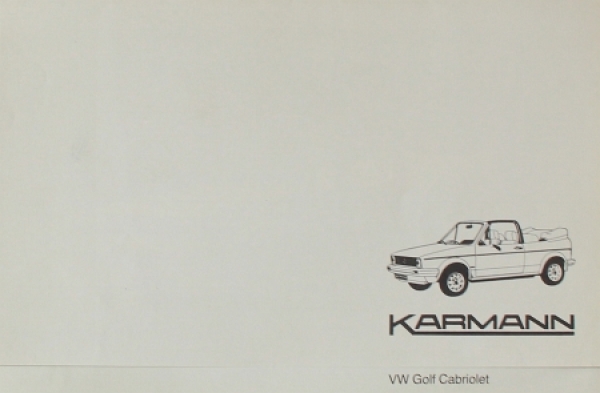 Volkswagen Karmann Rabbit I Covertible Modelprogram 1980 Carbrochure (7594)