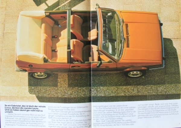 Volkswagen Rabbit Convertible Modelprogram 1982 Carbrochure (4298)