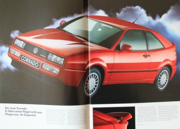 Volkswagen Corrado Modelprogram 1989 Carbrochure (9071)