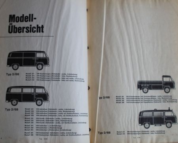 Volkswagen T2 Transporter 1968 Sparpart-Catalog (1640)