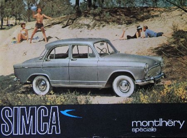Simca Aronde Montlhery Speciale Modelprogram 1958 Carbrochure (8090)