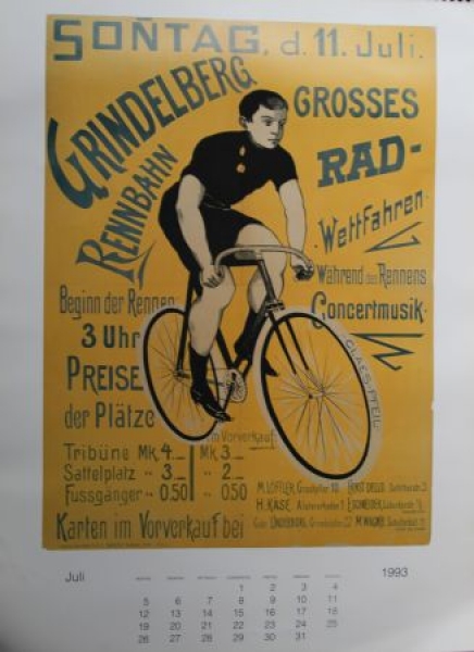 Verein Hamburger Geschichte "Historic Poster" Yearcalendar 1993 (1843)