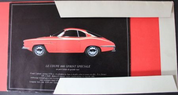 Alfa Romeo Modelprogram 1963 Carbrochure-Map with 7 Brochures (8124)