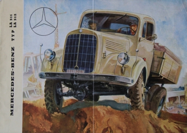 Mercedes-Benz LA 311 Modellprogramm 1951 Lastwagenprospekt (8847)