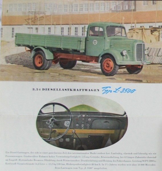 Mercedes-Benz Comercial Vehikel Modelprogram 1951 Truckbrochure (8845)