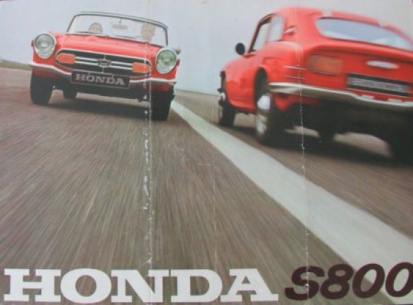 Honda S 800 Coupe Convertible Modelprogram 1967 Carbrochure (8156)