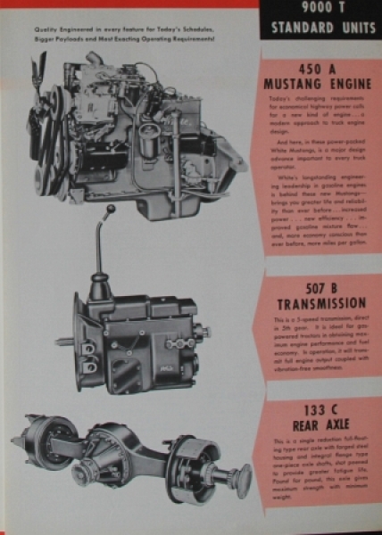 WHite 9000 T Tractor Unit Plan Modelprogram 1959 Truckbrochure (4056)