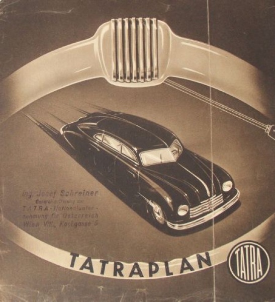 Tatra Tatraplan Modellprogramm 1950 Automobilprospekt (8172)