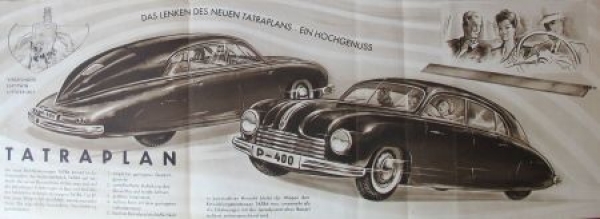 Tatra Tatraplan Modellprogramm 1950 Automobilprospekt (8172)