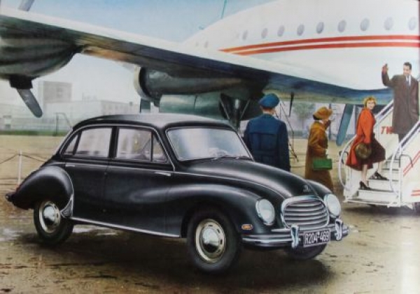 DKW 3=6 Modellprogramm 1955 "Der große DKW" Automobilprospekt (7043)