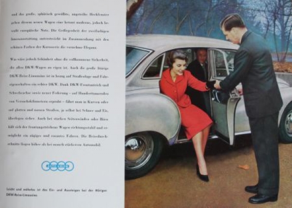 DKW 3=6 Modellprogramm 1955 "Der große DKW" Automobilprospekt (7043)