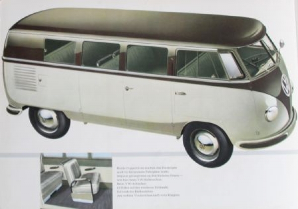 Volkswagen T1 Transporter Modelprogram 1958 Carbrochure-Map with 3 brochures (7034)