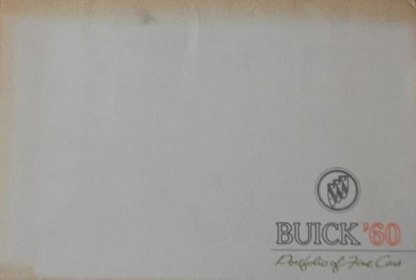 Buick Modellprogramm 1960 Automobilprospekt-Mappe (8295)