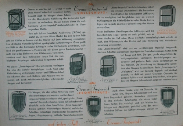 Winter-Accessoires-Catalogue "Ihr Auto fühlt sich wohl" 1936 Carbrochure (7394)