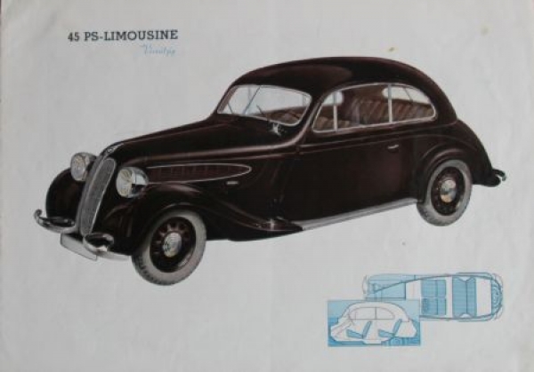 BMW Sixcylindre Modelprogram 1936 Carbrochure (7032)
