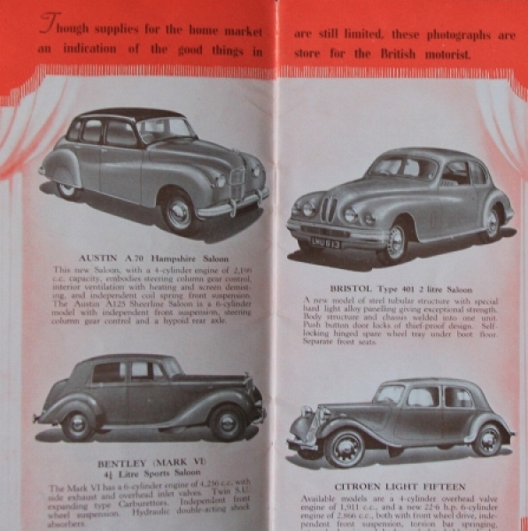 "London Motorshow" 1948 Automobile-Exibition-Catalog London (7372)