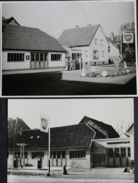 BP Gasstation 1955 Volkswagen-Dealer Winsen convolut 14 original photos, brochure (7072)