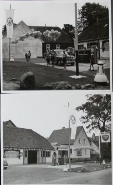 BP Gasstation 1955 Volkswagen-Dealer Winsen convolut 14 original photos, brochure (7072)
