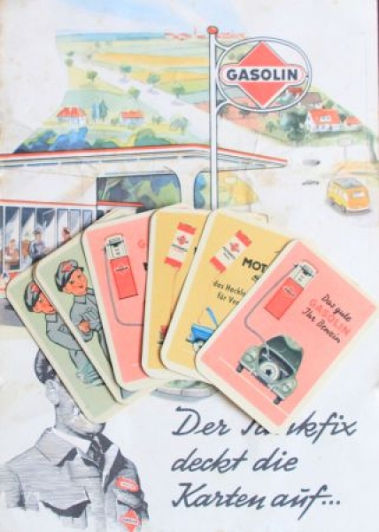 Gasolin Kartenspiel 1958 "Der Tankfix deckt die Karten auf..." (7030)